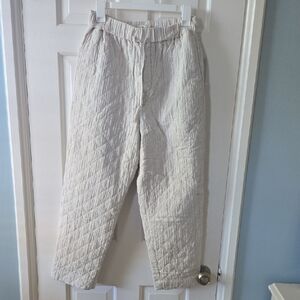 Madewell Men's Quilted Cream Joggers